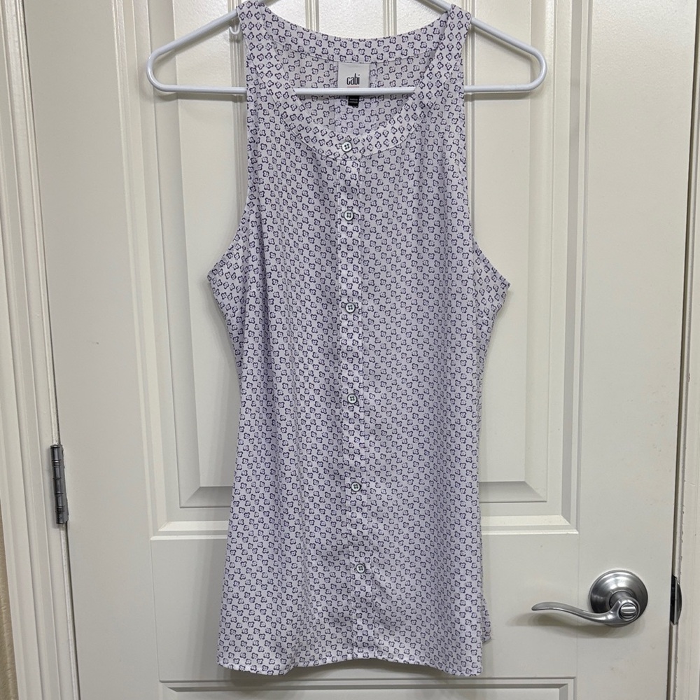 CAbi Women's White Sleeveless Top